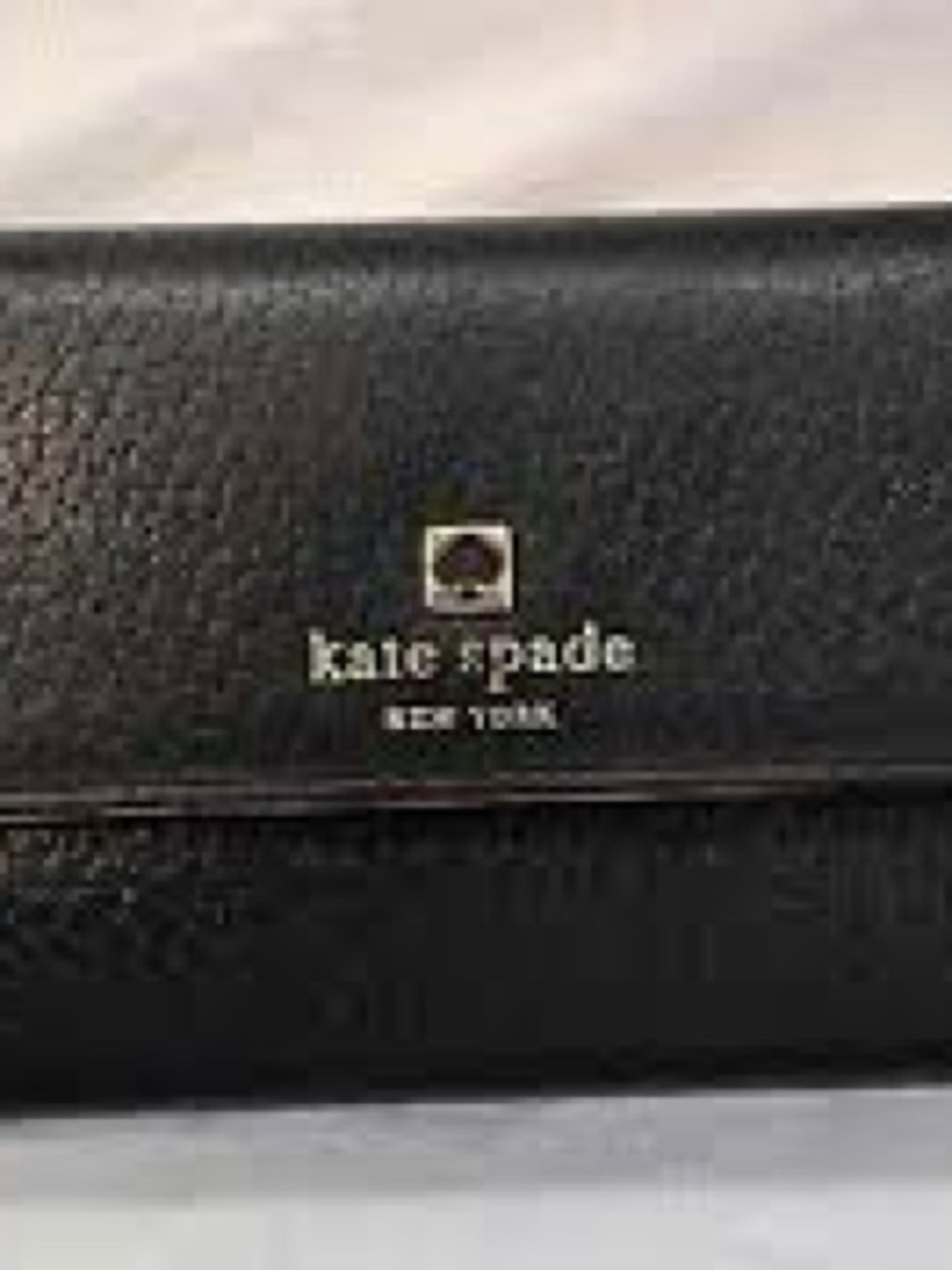 kate spade southport ave sandra black pebbled leather continental clutch - Picture 4 of 7